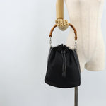 Gucci Vintage Bamboo Bucket Bag Nylon and Leather Small - image 15