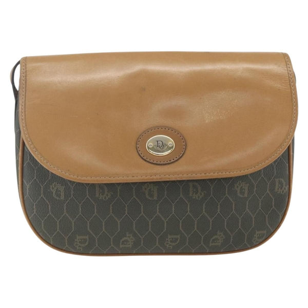 Christian Dior Vintage Honeycomb Flap Crossbody Bag Canvas and Leather - image 1