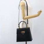 Salvatore Ferragamo Gancini Convertible Top Handle Bag Leather Mini - image 13