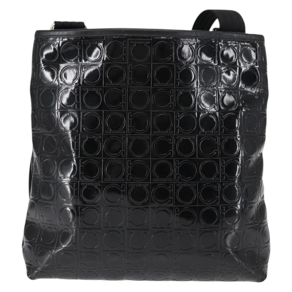 Salvatore Ferragamo Gancini Shoulder Bag Patent Leather