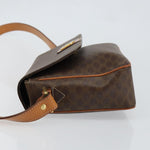 Celine Vintage Macadam Circle Logo Shoulder Bag Canvas and Leather - image 4