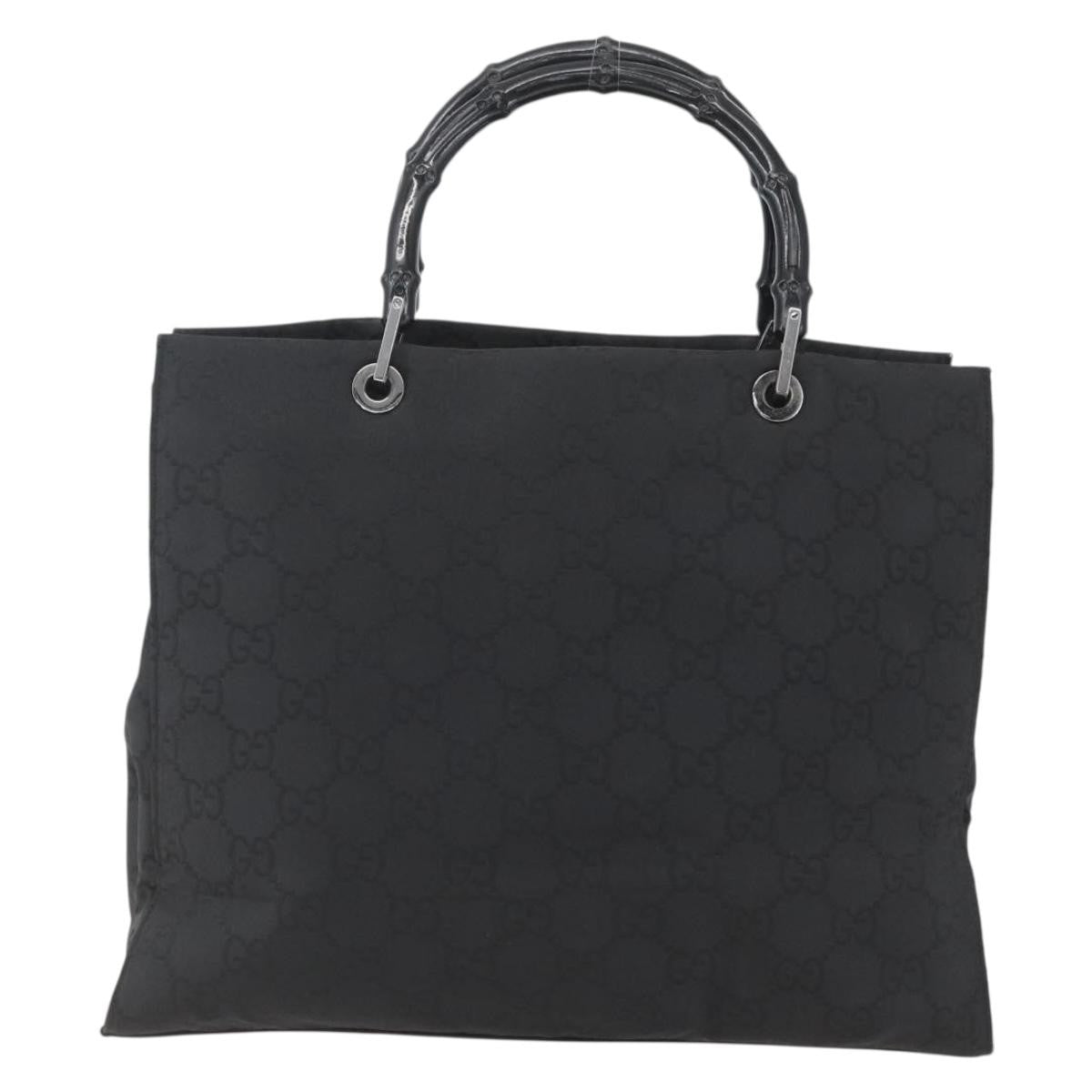 Gucci Vintage Bamboo Handle Tote GG Nylon Medium - image 1