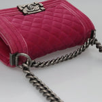 Chanel Boy Flap Bag Quilted Velvet Old Medium - image 6