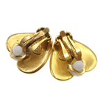 Chanel Vintage CC Heart Clip-On Earrings Metal Small - image 2