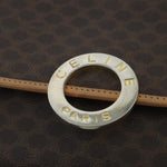 Celine Vintage Macadam Circle Logo Shoulder Bag Canvas and Leather - image 20