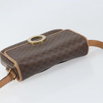 Celine Vintage Macadam Circle Logo Shoulder Bag Canvas and Leather - image 17