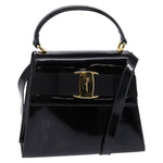 Salvatore Ferragamo Vintage Vara Bow Top Handle Bag Patent Leather - image 1