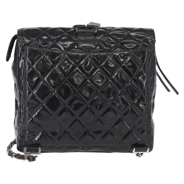 Chanel Vintage Square Flap Backpack Enamel