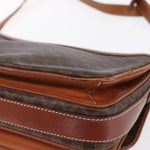 Celine Vintage Macadam Shoulder Bag Canvas and Leather - image 11