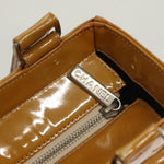 Chanel Chocolate Bar CC Tote Quilted Patent Small - image 13