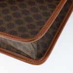 Celine Vintage Macadam Circle Logo Shoulder Bag Canvas and Leather - image 11