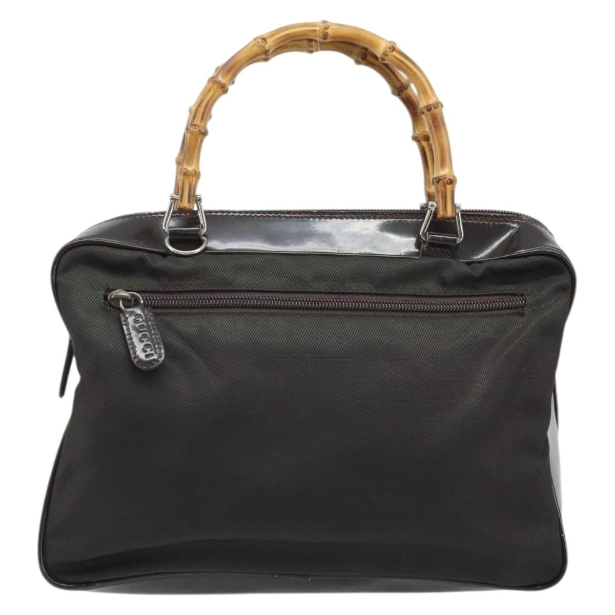 Gucci Vintage Bamboo Handle Bag Nylon - image 1