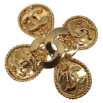 Chanel CC Cross Badge Brooch Metal - image 1