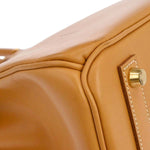 Hermes HAC Birkin Bag Brown Vache Natural with Gold Hardware 32 - image 6
