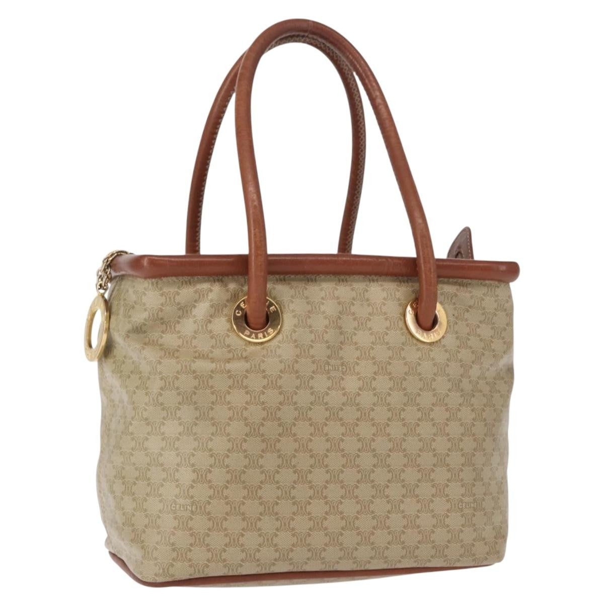 Celine Vintage Macadam Handbag Canvas and Leather - image 1