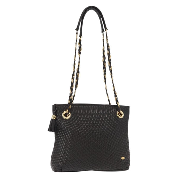 Bally Vintage Chain Shoulder Bag Quilted Leather - image 1