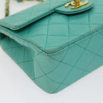 Chanel Square Classic Single Flap Bag Quilted Lambskin Mini - image 16