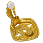 Chanel CC Rhombus Clip-On Earrings Metal - image 4