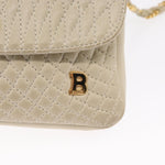 Bally Vintage Chain Shoulder Bag Quilted Leather - image 19