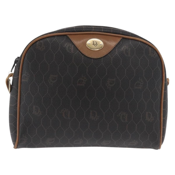 Christian Dior Vintage Honeycomb Shoulder Bag Canvas and Leather - image 1