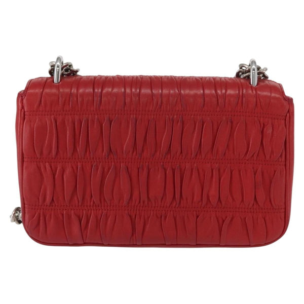Prada Gaufre Chain Flap Shoulder Bag Nappa Leather Small