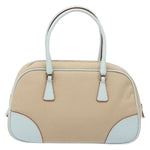 Prada Bauletto Bag Canvas with Leather - image 1