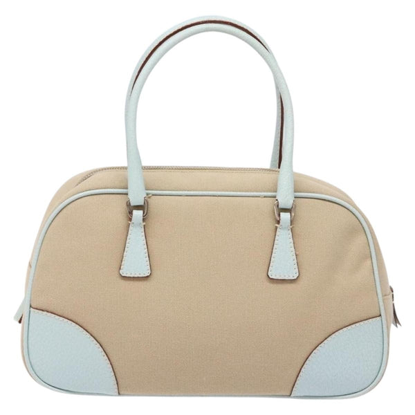 Prada Bauletto Bag Canvas with Leather - image 1
