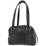 Chanel Square Stitch Bowler Bag Quilted Caviar Medium - image 2