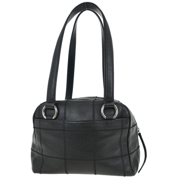 Chanel Square Stitch Bowler Bag Quilted Caviar Medium