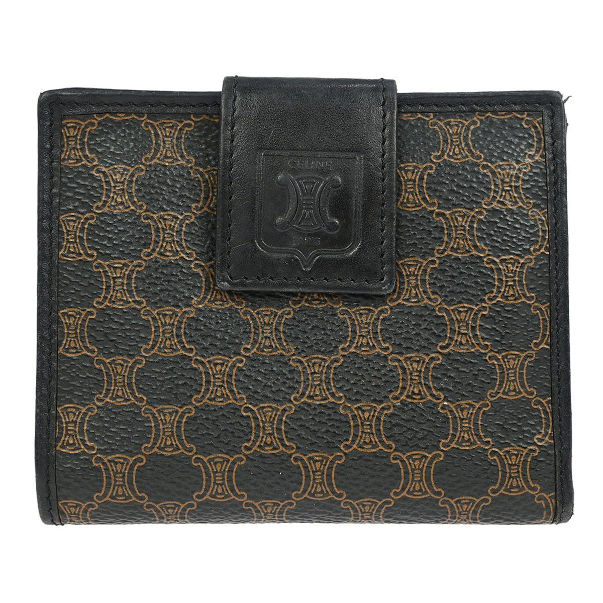 Celine Vintage Bifold Wallet Macadam Coated Canvas Compact - image 1