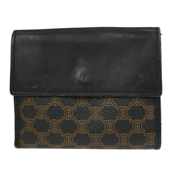 Celine Vintage Bifold Wallet Macadam Coated Canvas Compact