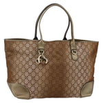 Gucci Heart Bit Open Tote GG Canvas with Leather Large - image 17