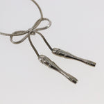 Christian Dior Bow CD Pendant Necklace Metal with Crystal - image 6