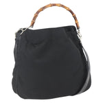 Gucci Vintage Bamboo Handle Open Hobo Nylon Medium - image 17