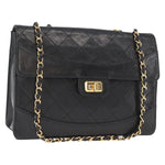 Chanel Vintage Mademoiselle Lock Trapezoid Flap Bag Quilted Lambskin Medium - image 1