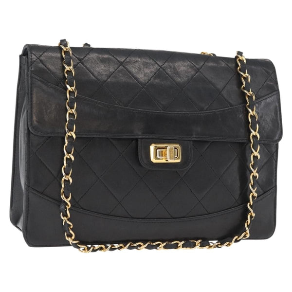 Chanel Vintage Mademoiselle Lock Trapezoid Flap Bag Quilted Lambskin Medium - image 1