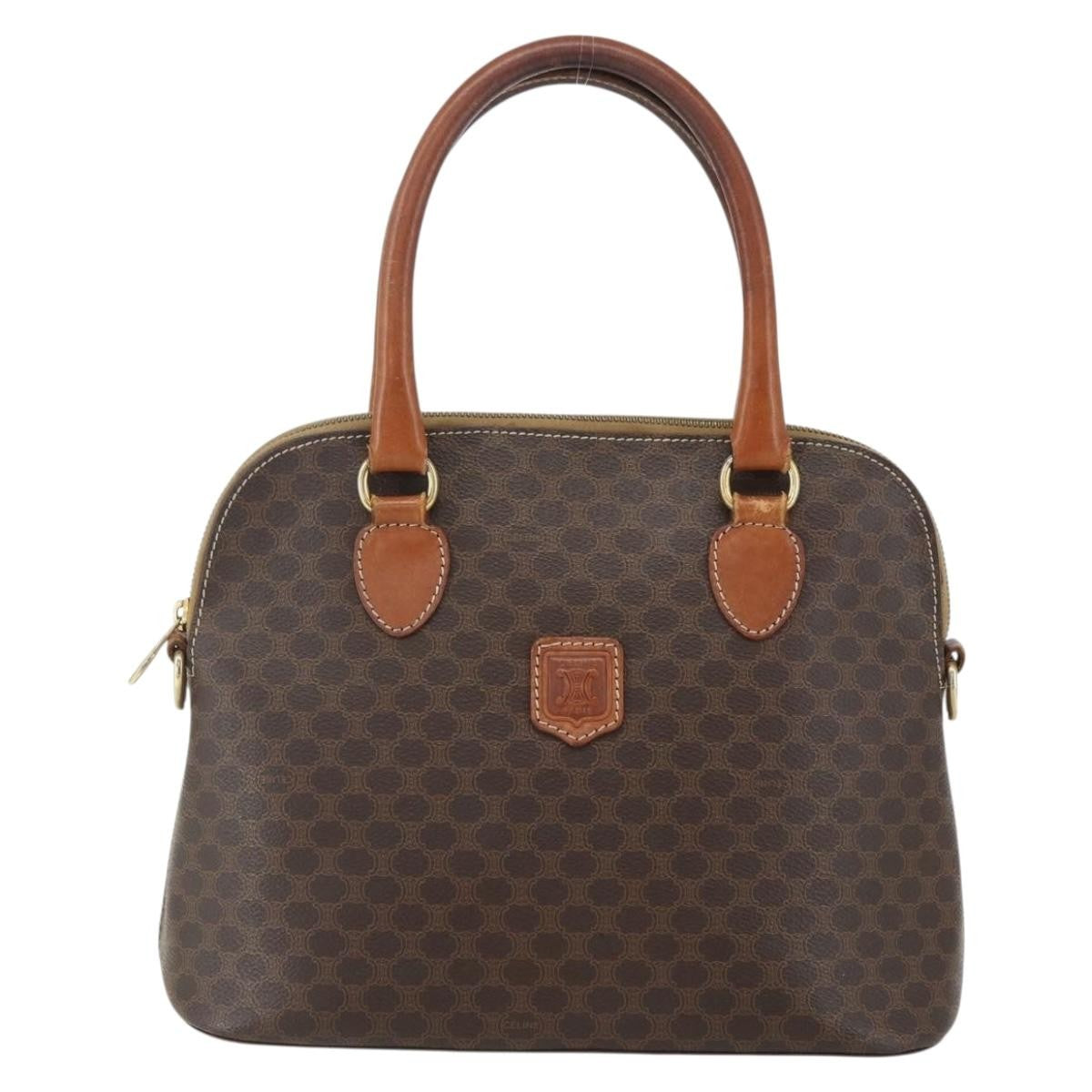 Celine Vintage Macadam Handbag Canvas and Leather - image 1