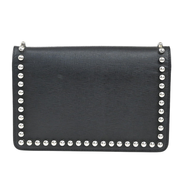 Fendi Karlito Wallet on Chain Studded Saffiano Leather