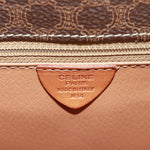 Celine Vintage Macadam Circle Logo Shoulder Bag Canvas and Leather - image 6