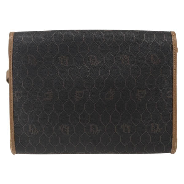 Christian Dior Vintage Honeycomb Flap Crossbody Bag Canvas and Leather
