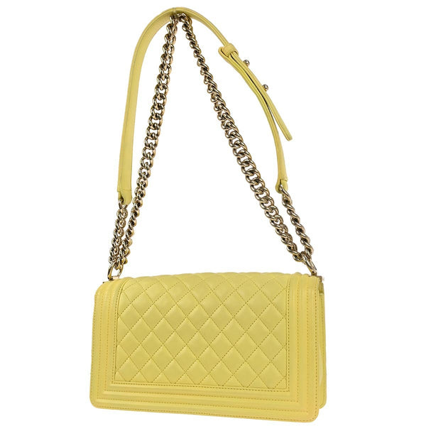 Chanel Boy Flap Bag Quilted Lambskin New Medium