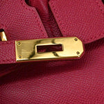 Hermes Birkin Handbag Red Courchevel with Gold Hardware 30 - image 12
