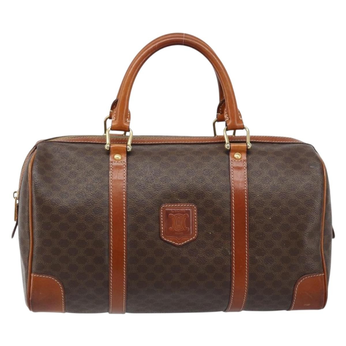 Celine Vintage Duffle Bag Canvas and Leather - image 1
