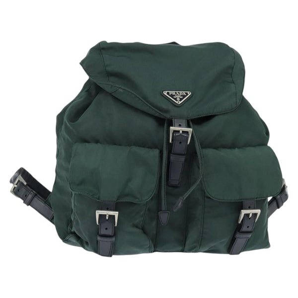 Prada Vela Double Front Pocket Backpack Tessuto with Saffiano Leather Medium - image 1