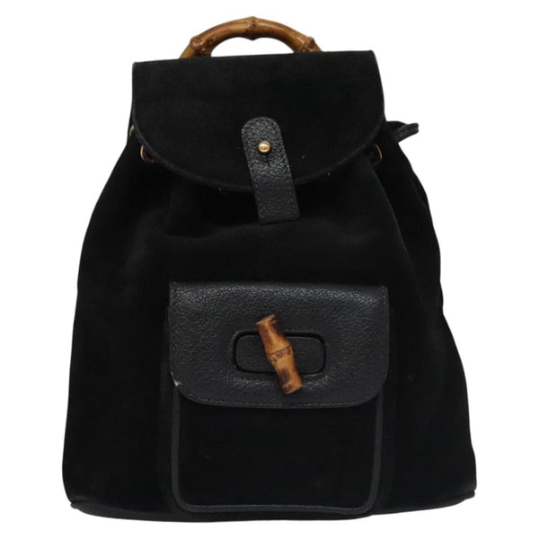 Gucci Gucci bamboo backpack daim mini - image 1