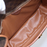 Celine Vintage Macadam Circle Logo Shoulder Bag Canvas and Leather - image 5