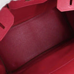 Hermes Birkin Handbag Red Courchevel with Gold Hardware 30 - image 3