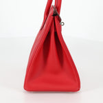 Hermes Birkin Handbag Red Epsom with Palladium Hardware 30 - image 4