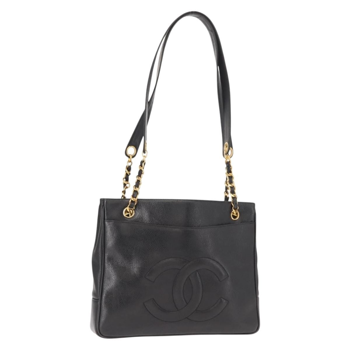 Chanel Vintage CC Chain Tote Caviar Large - image 1