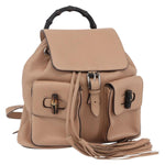 Gucci Vintage Bamboo Backpack Leather - image 19